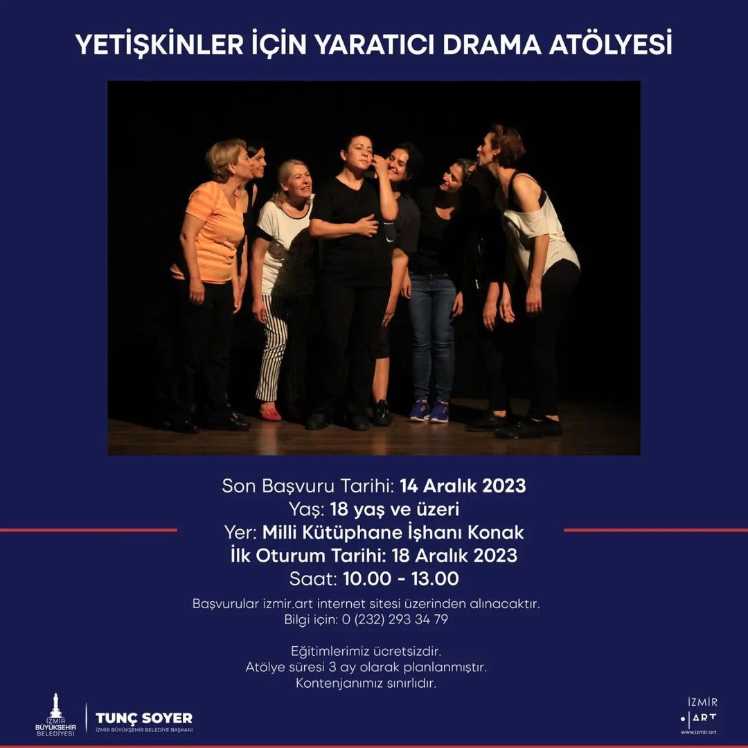 İzmir'de Yetişkinlere Özel Yaratıcı Drama Atölyesi Başlıyor