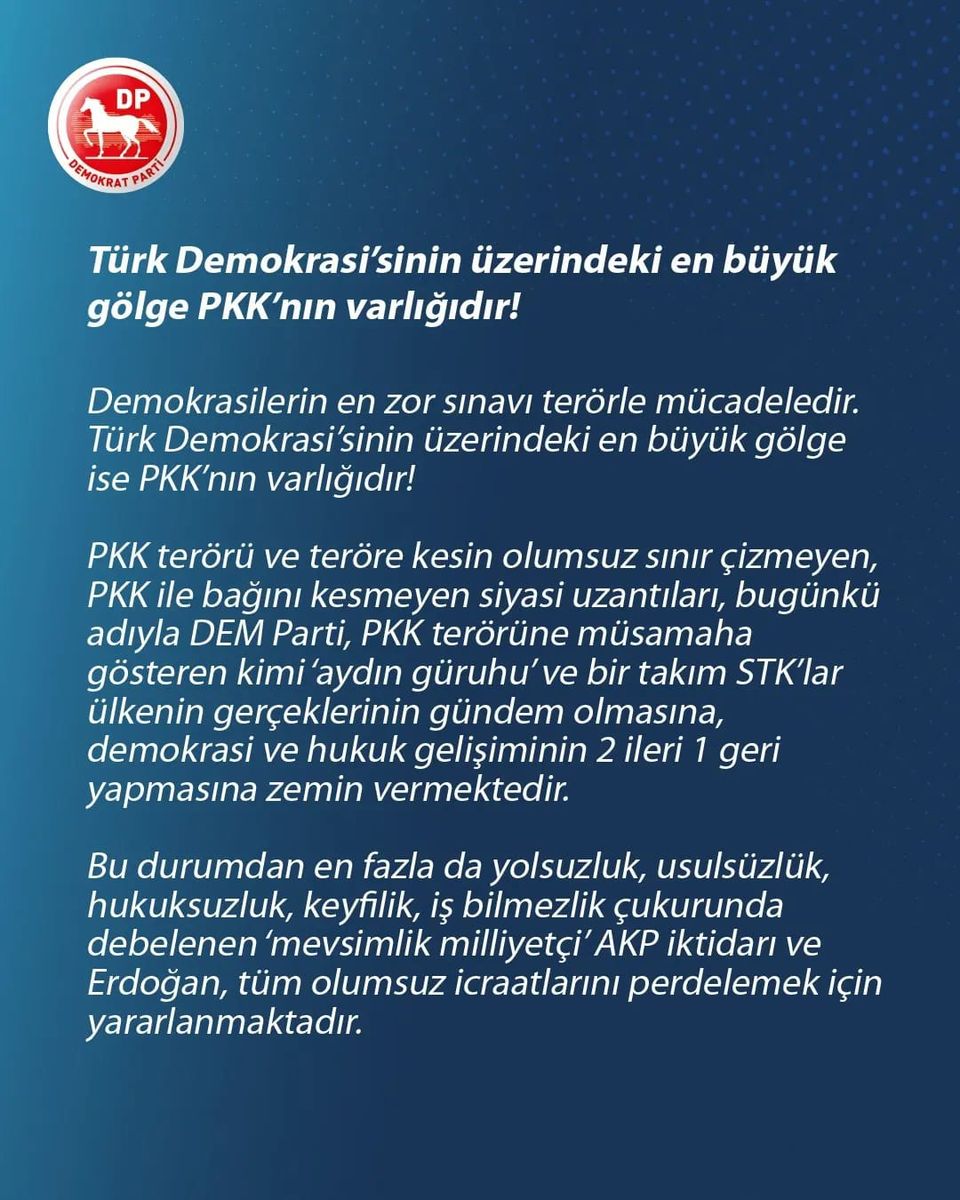 Demokrat Partisi İzmir İl Başkanı: Terörün Demokrasi Mücadelesi Üzerindeki Etkisi ve PKK'nın Engelleme Tutumu