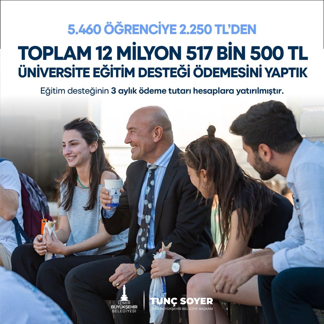 İzmir Belediyesi, Gençlerin Eğitim Desteği İle Geleceklerine Işık Tutuyor