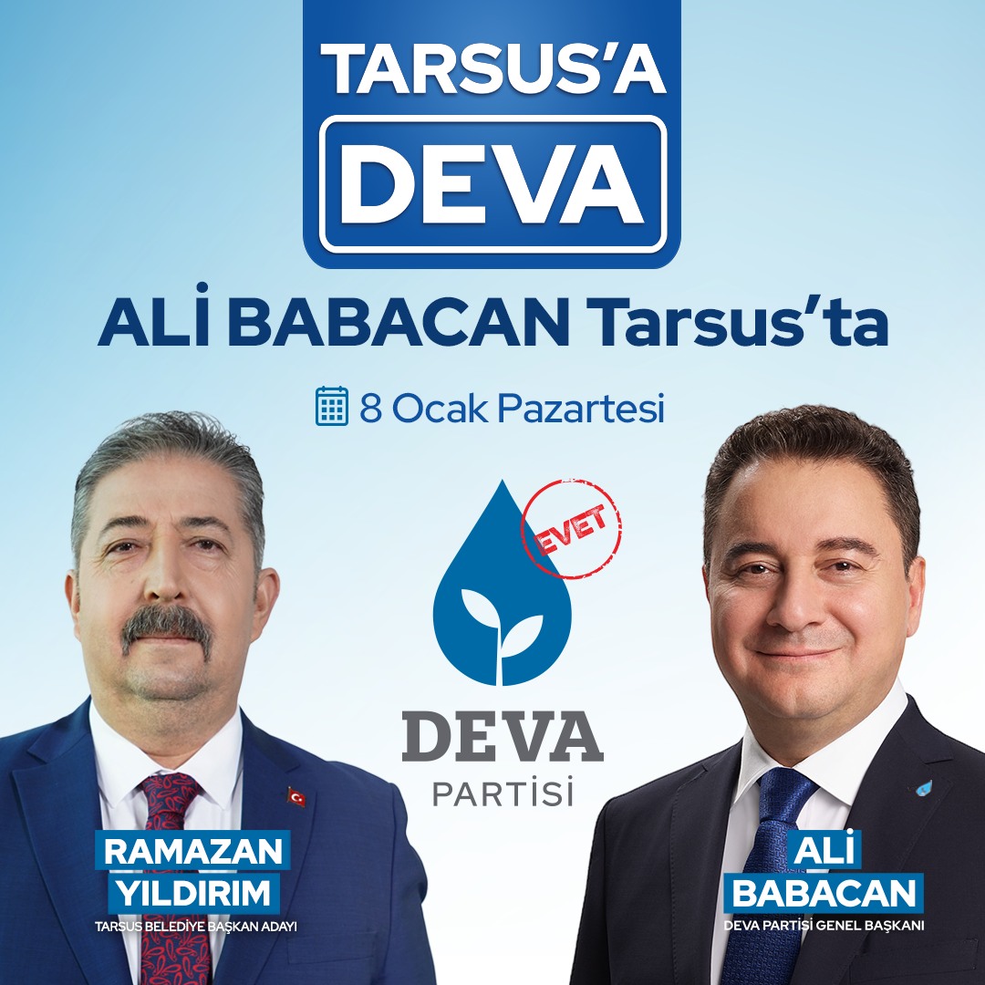 Ali Babacan Tarsus'ta Buluşuyor, Yerel Seçimlerde Destek Verecek