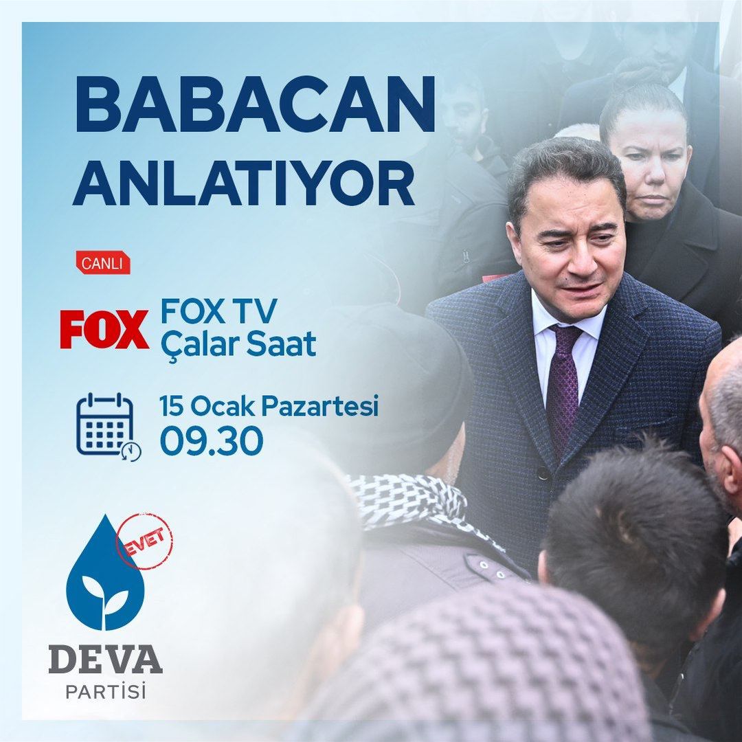Ali Babacan, Çalar Saat programında siyasi ve güncel konuları ele alacak