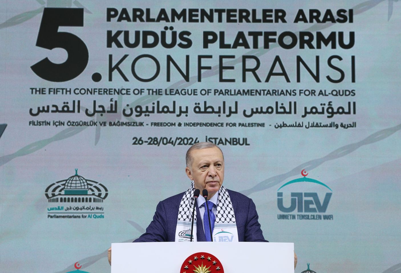 Cumhurbaşkanı Erdoğan'ın Uluslararası Parlamenterler Arası Kudüs Platformu Toplantısına Katılımı