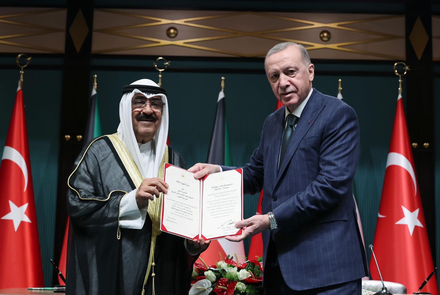 Cumhurbaşkanı Recep Tayyip Erdoğan, Kuveyt ile Güçlü İlişkiler İçin Anlaşma İmzaladı