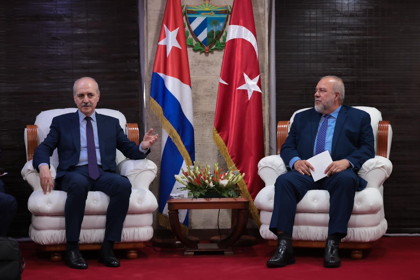 Türkiye Büyük Millet Meclisi Başkanı Numan Kurtulmuş, Küba Başbakanı Manuel Marrero Cruz ile Görüştü