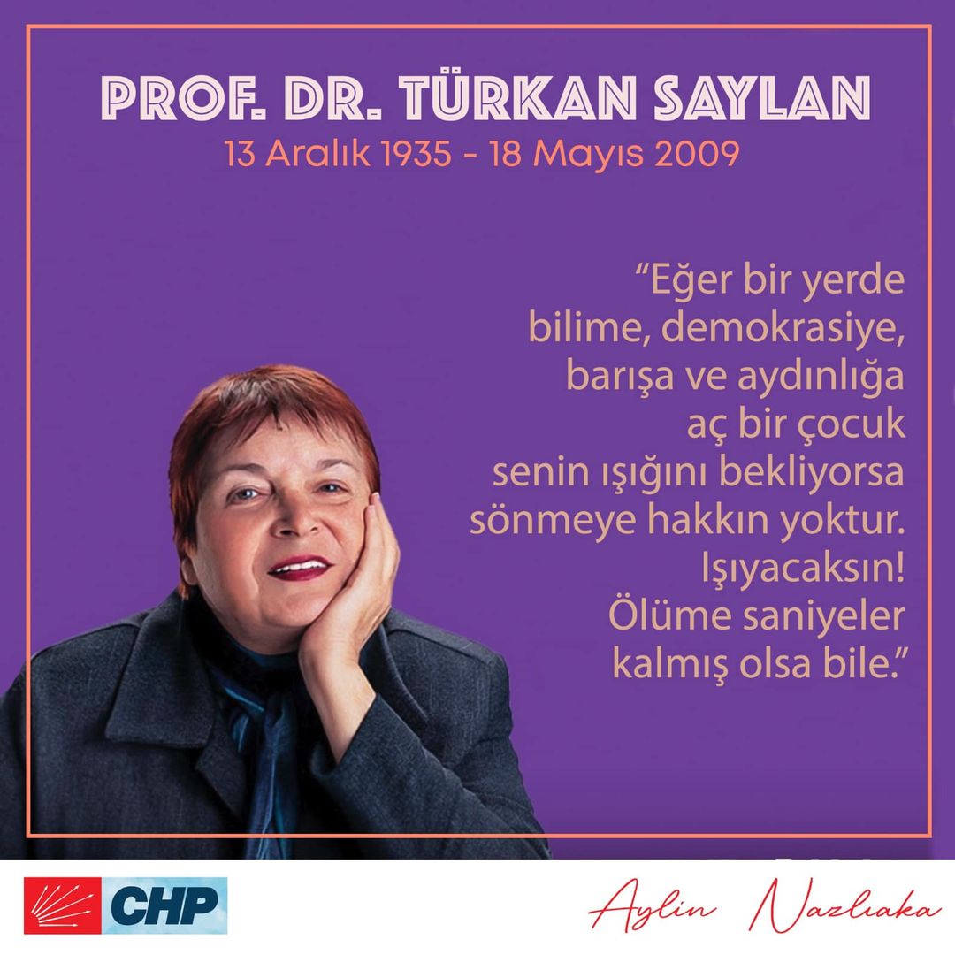 CHP Kadın Kolları Aylin Nazlıaka, Türkan Saylan'ı Anma Açıklaması Yaptı
