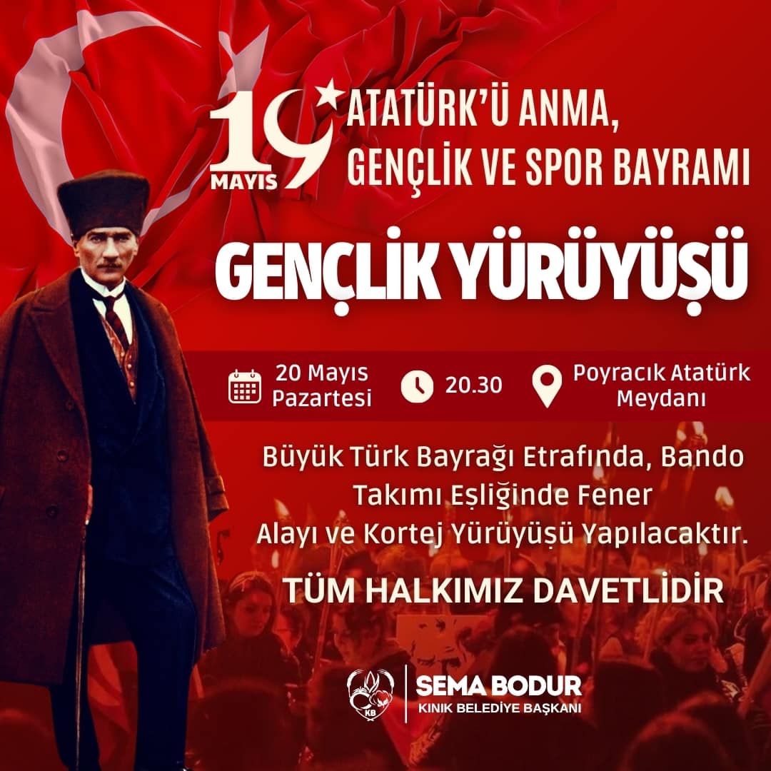 19 Mayıs Atatürk'ü Anma, Gençlik ve Spor Bayramı Coşkusu Kınık'ta Kutlanacak