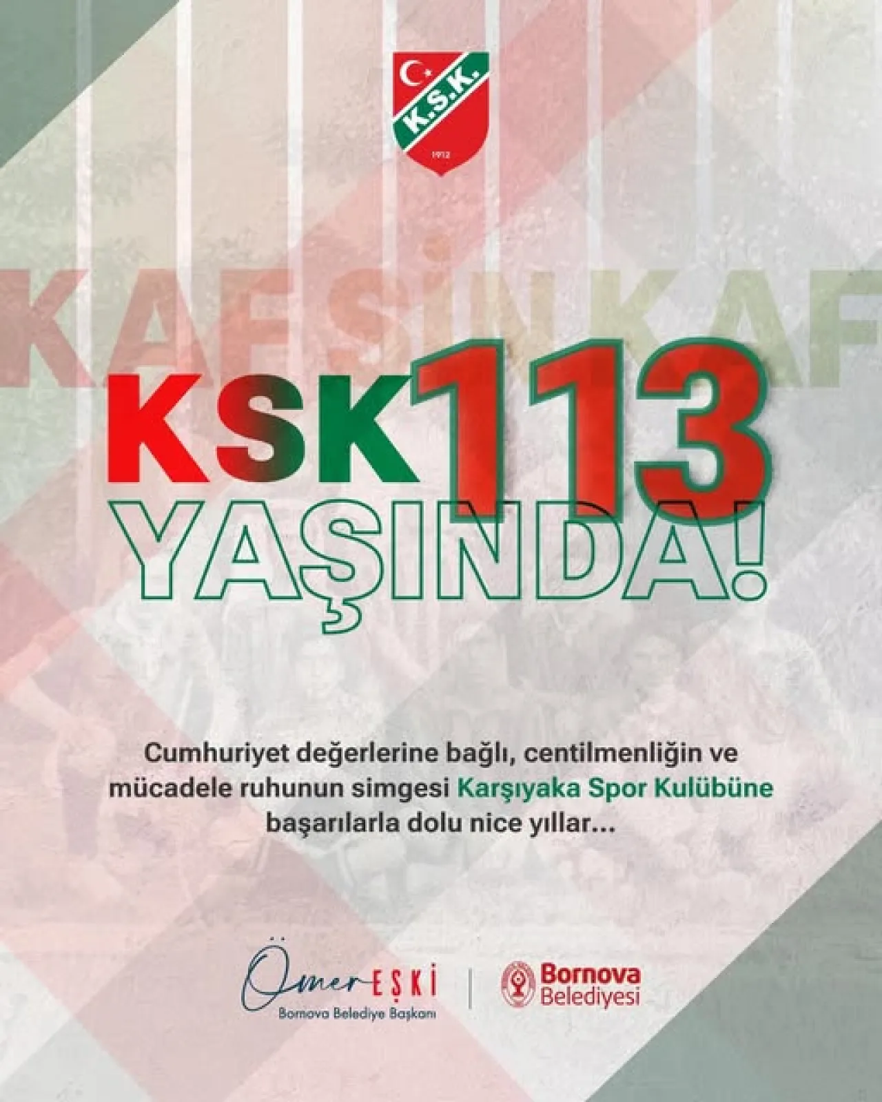 Bornova Belediyesi, Karşıyaka Spor Kulübü'nün Kuruluş Yıl Dönümünü Kutladı