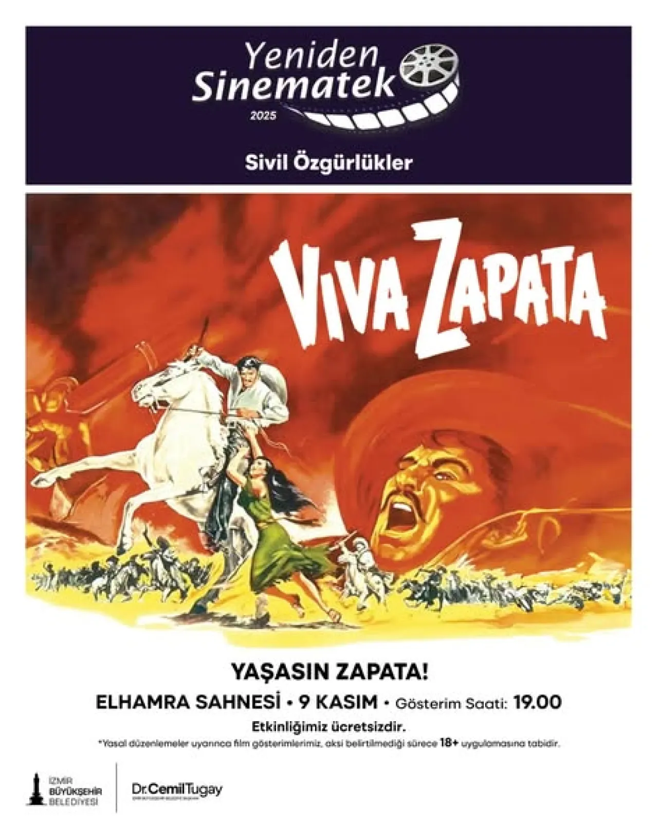 Yaşasın Zapata: Sinematek'te Ücretsiz Gösterim