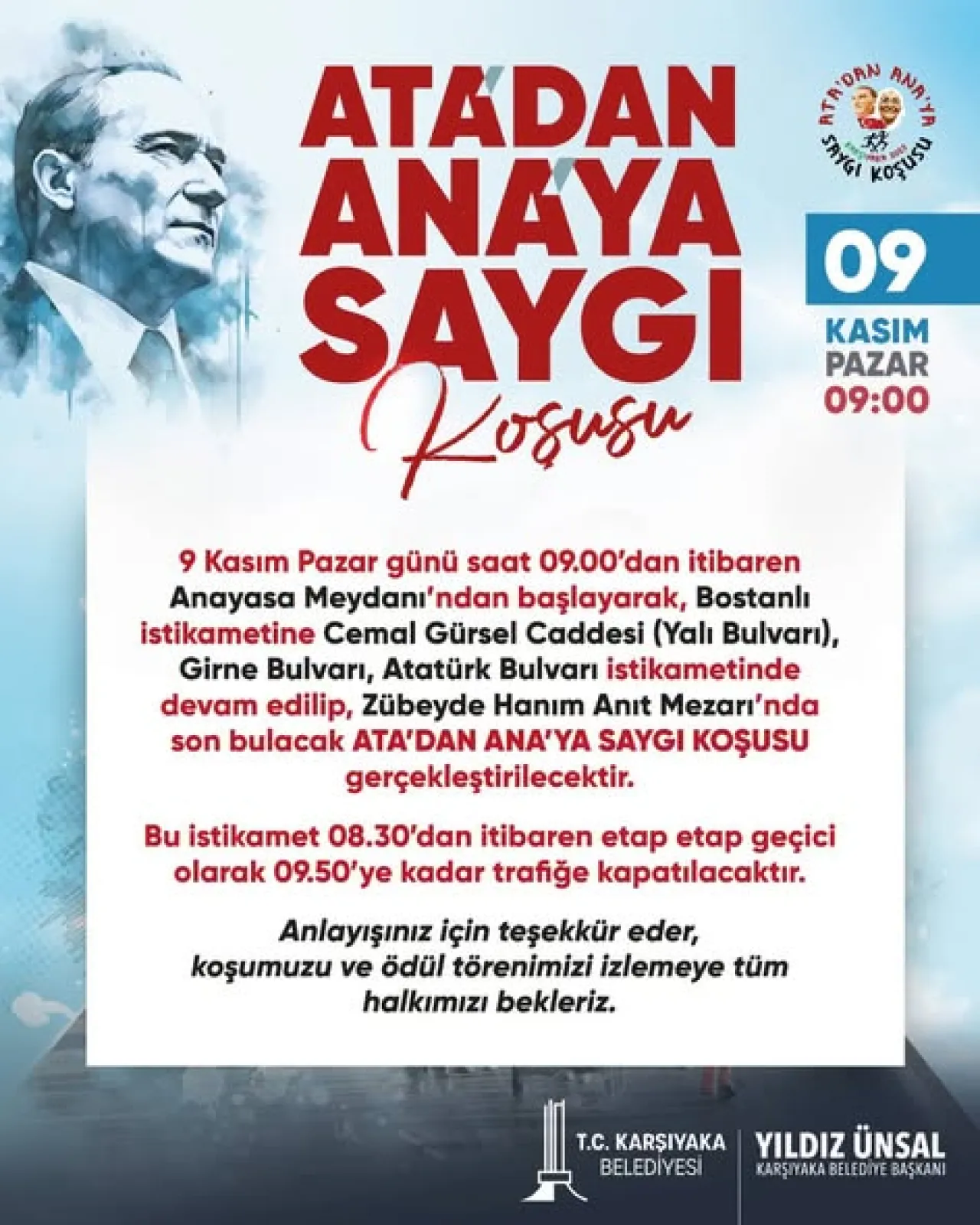 Karşıyaka'da Atatürk'ü Anma Günü'nde 