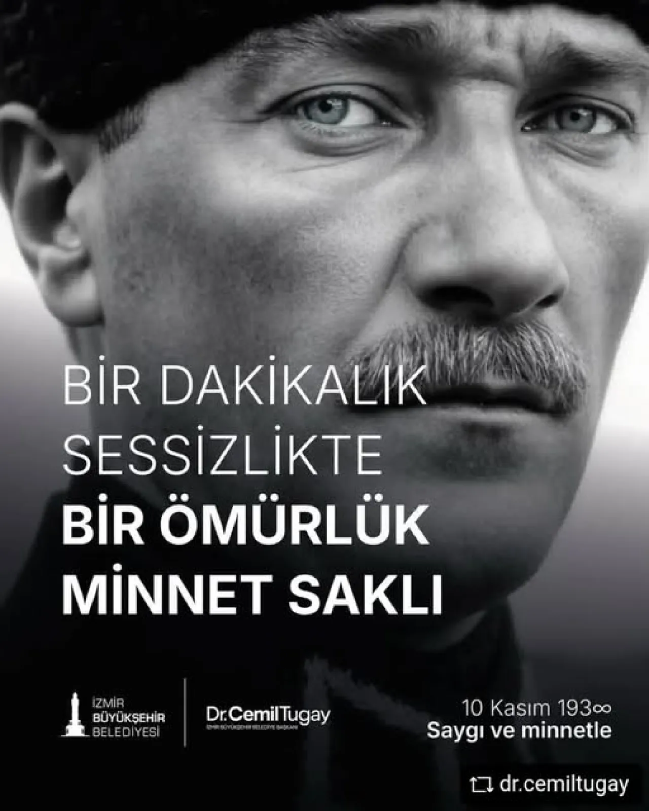 İzmir'de Mustafa Kemal Atatürk 10 Kasım'da Anıldı