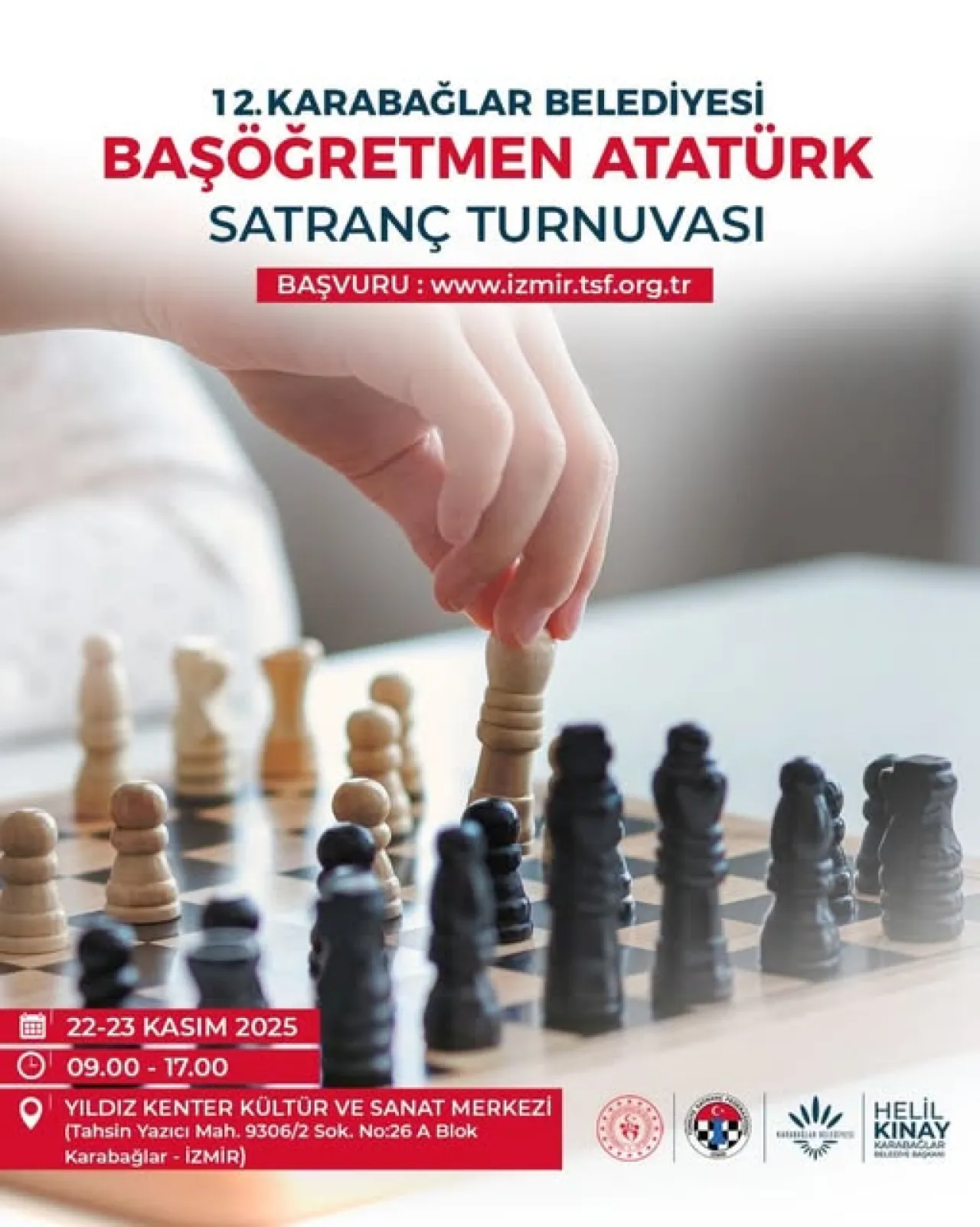 Karabağlar'da Başöğretmen Atatürk Satranç Turnuvası Düzenleniyor