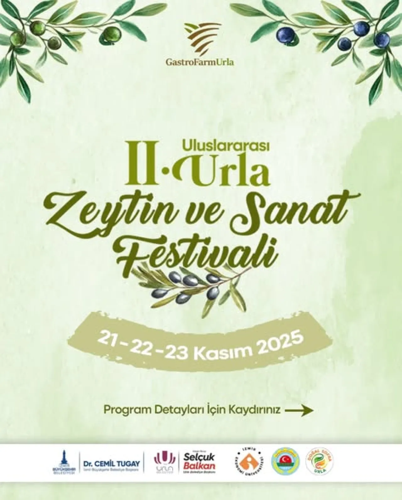 Uluslararası Urla Zeytin ve Sanat Festivali 21 Kasım'da Başlıyor