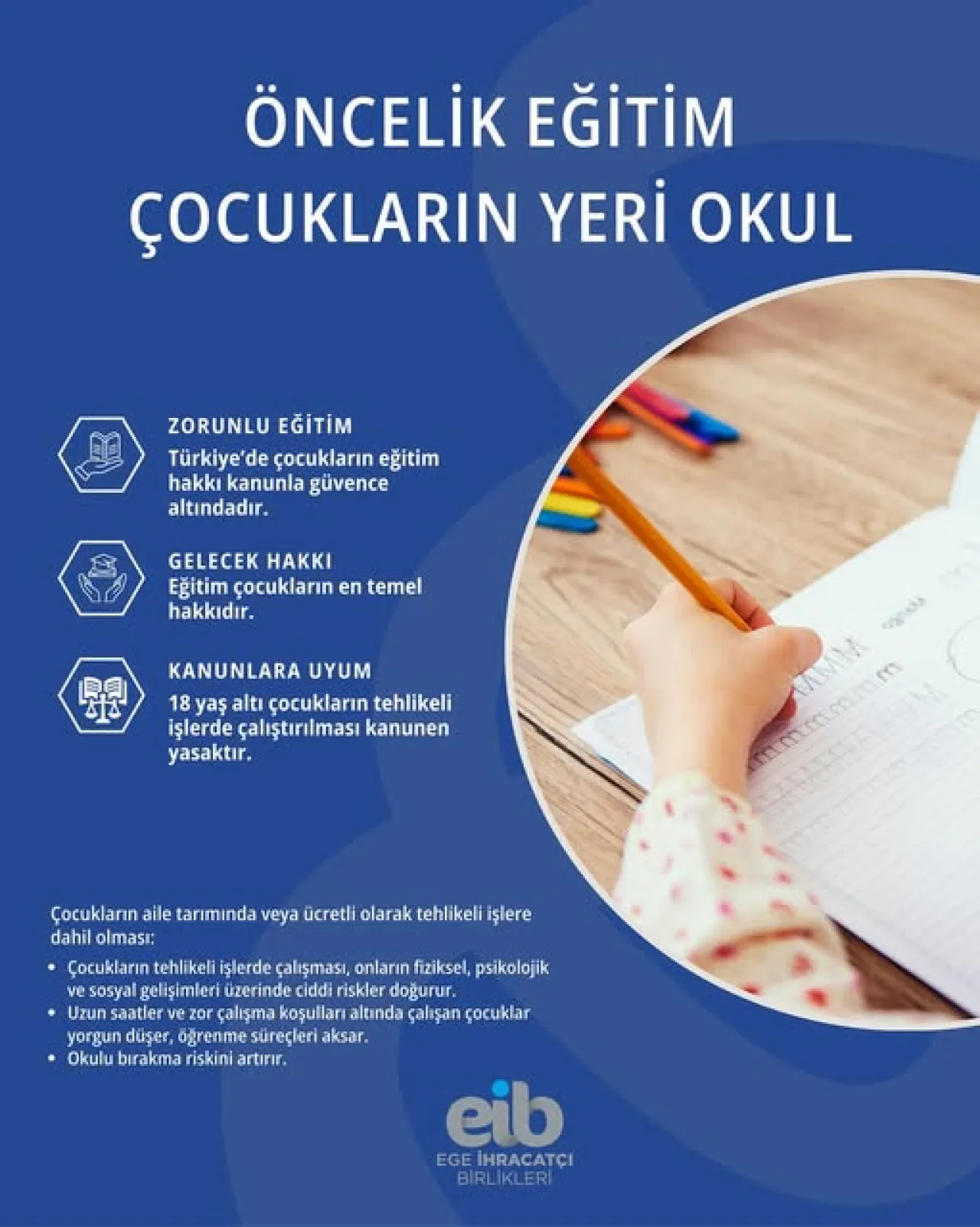 Ege İhracatçı Birlikleri'nden Dünya Çocuk Hakları Günü'nde Anlamlı Çağrı