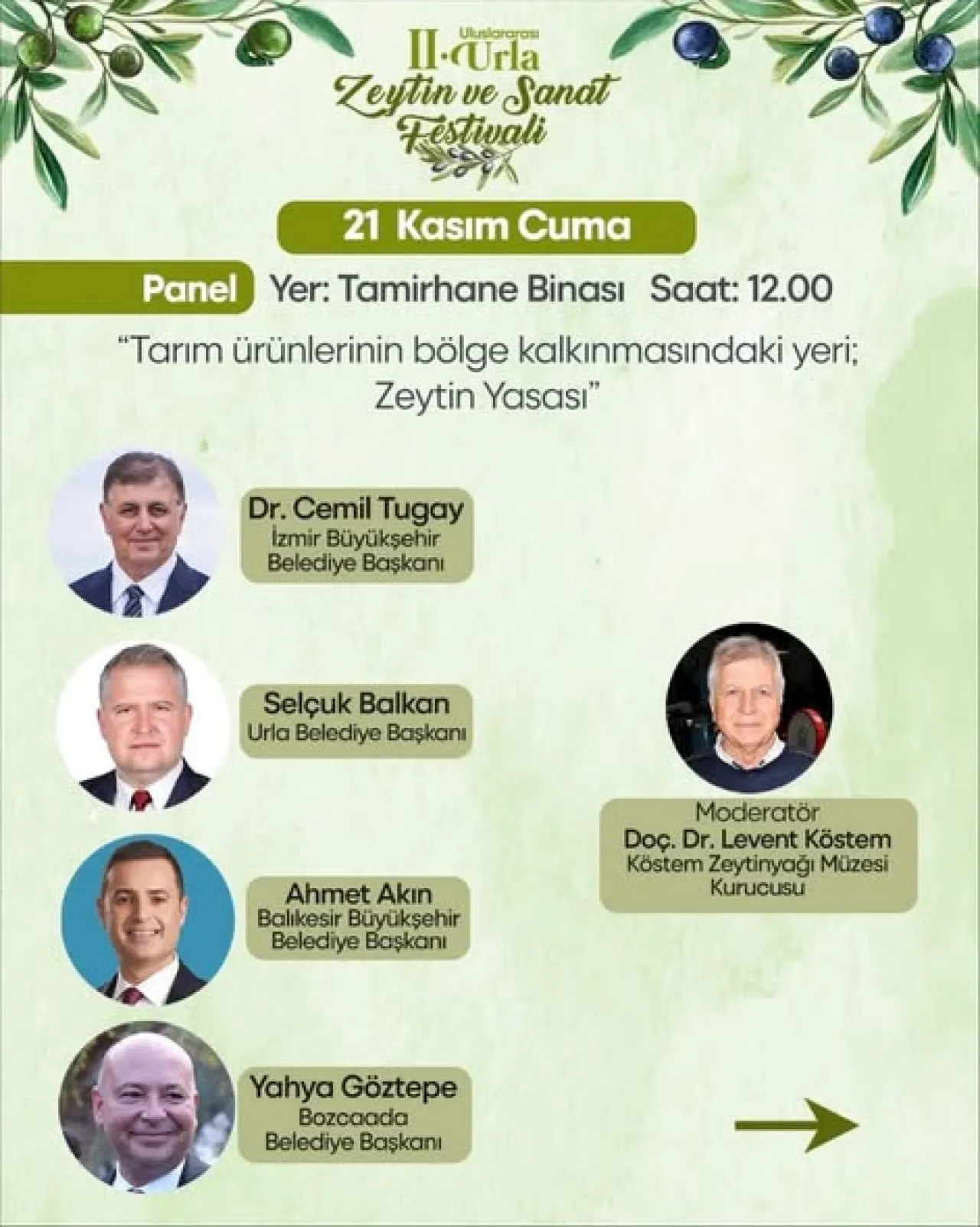 Urla'da Zeytinin Geleceği ve Zeytin Yasası Ele Alınacak