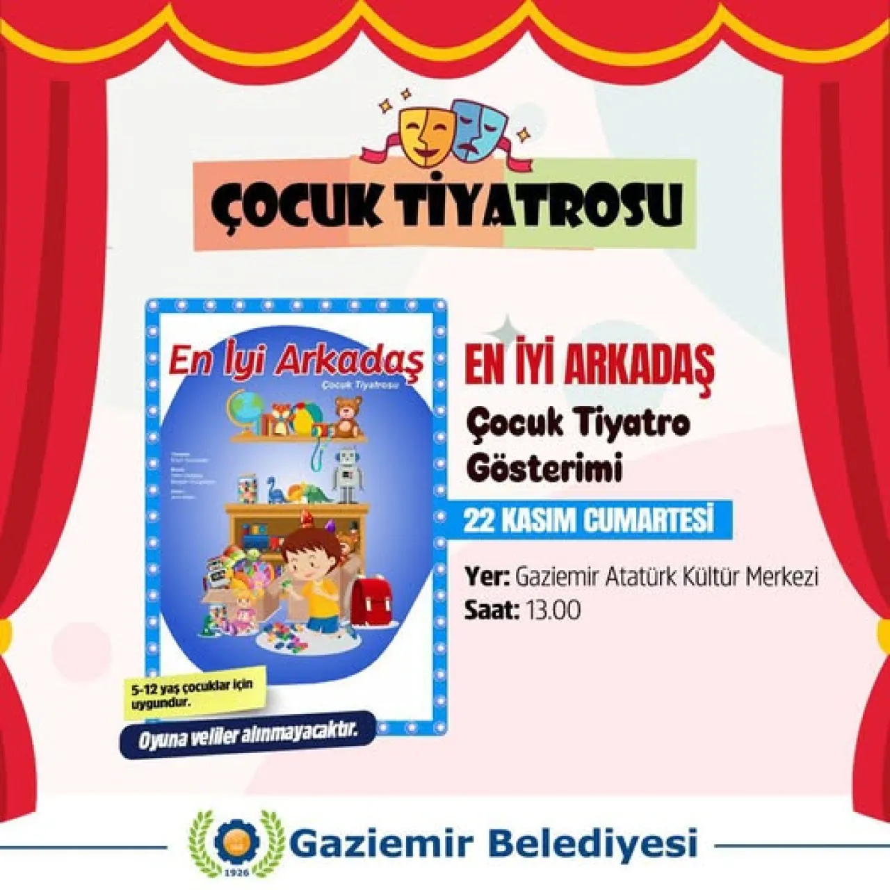 Gaziemir'de Çocuklar İçin Özel Tiyatro Gösterimi: En İyi Arkadaş