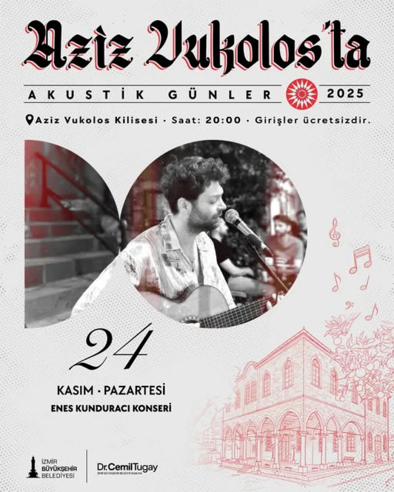 İzmir'de Tarihi Kilisede Ücretsiz Akustik Müzik Buluşması