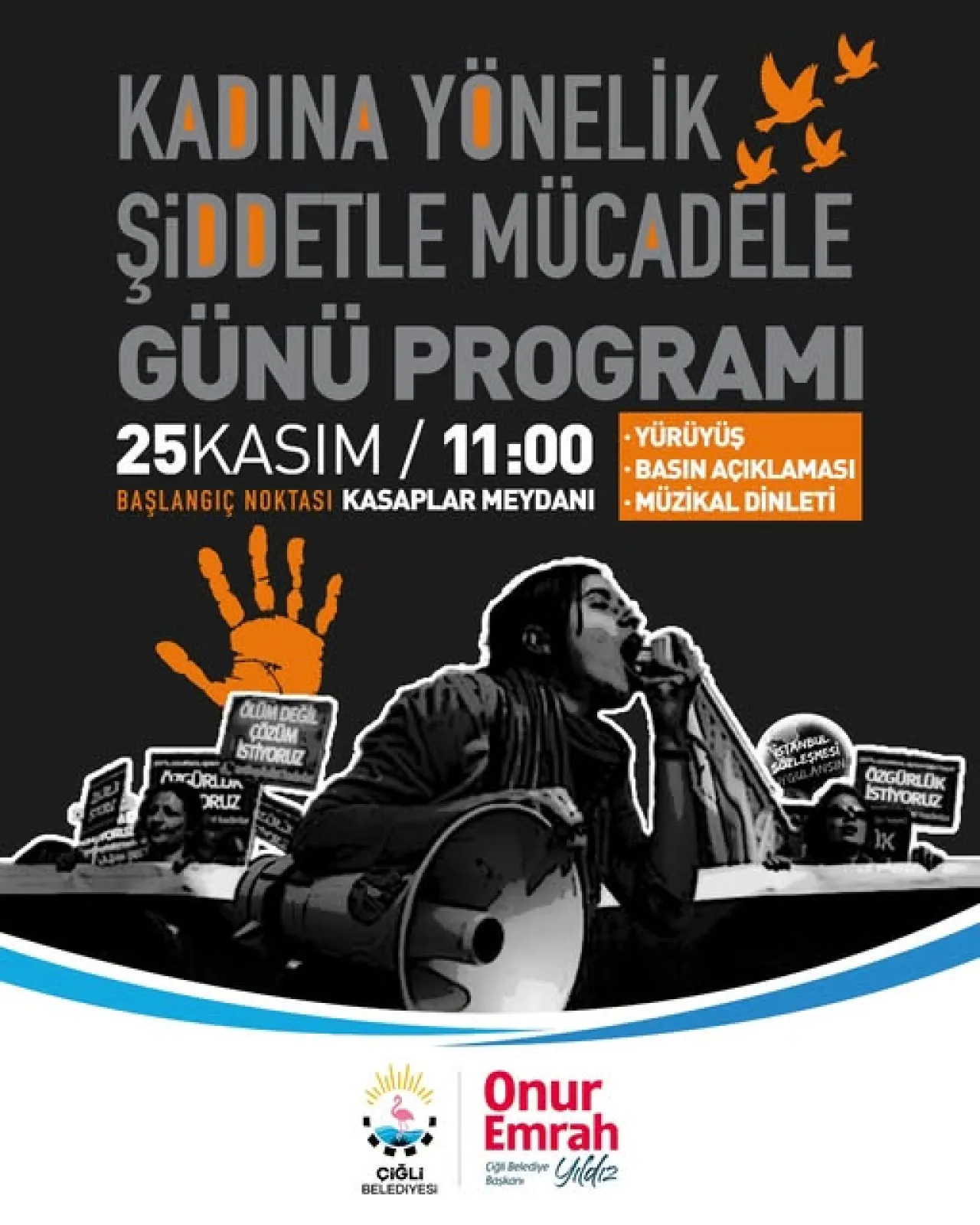 Çiğli'de 25 Kasım'da Kadına Yönelik Şiddetle Mücadele Yürüyüşü Düzenlenecek