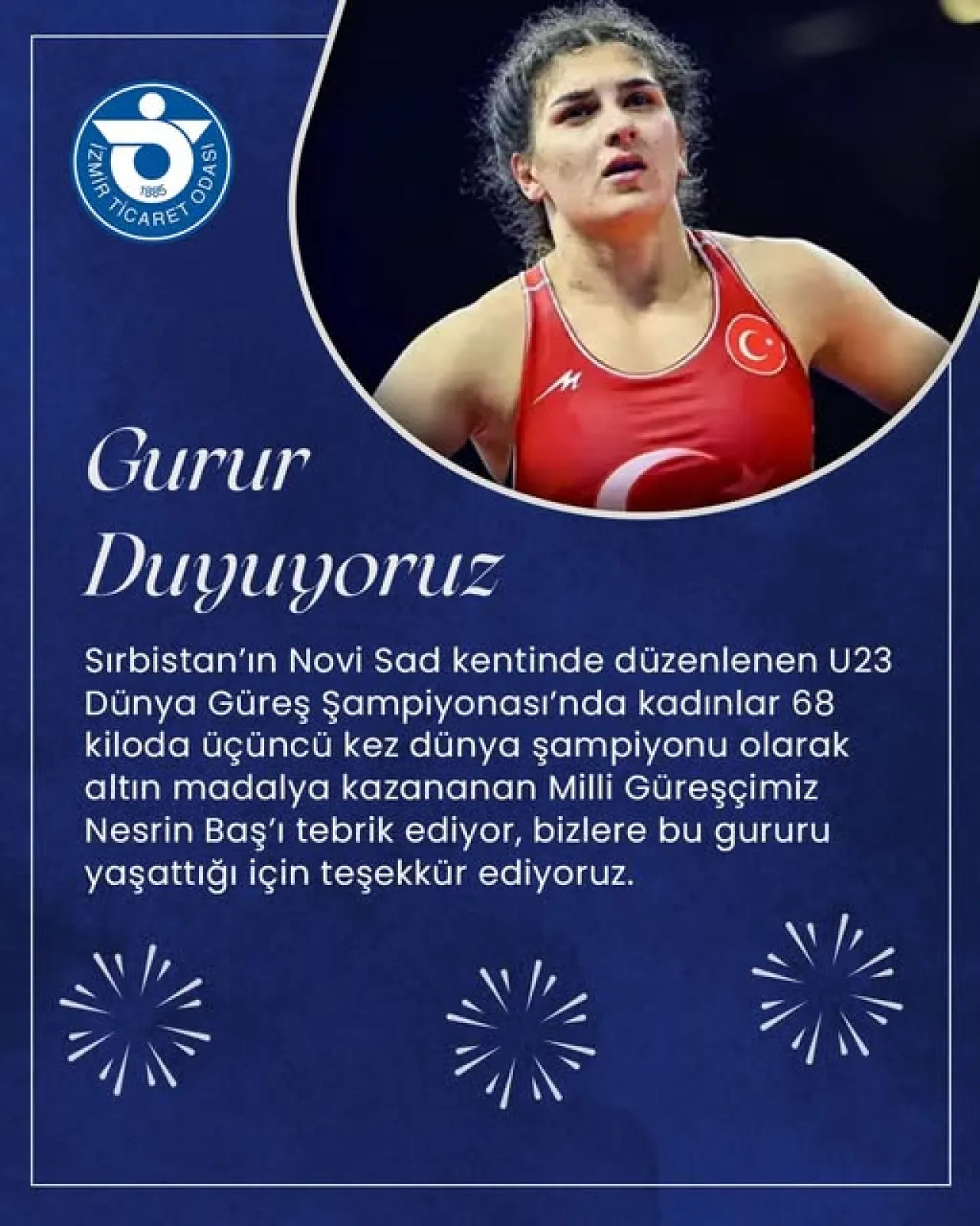 Nesrin Baş, Sırbistan'daki U23 Dünya Güreş Şampiyonası'nda Üçüncü Altın Madalyasını Kazandı