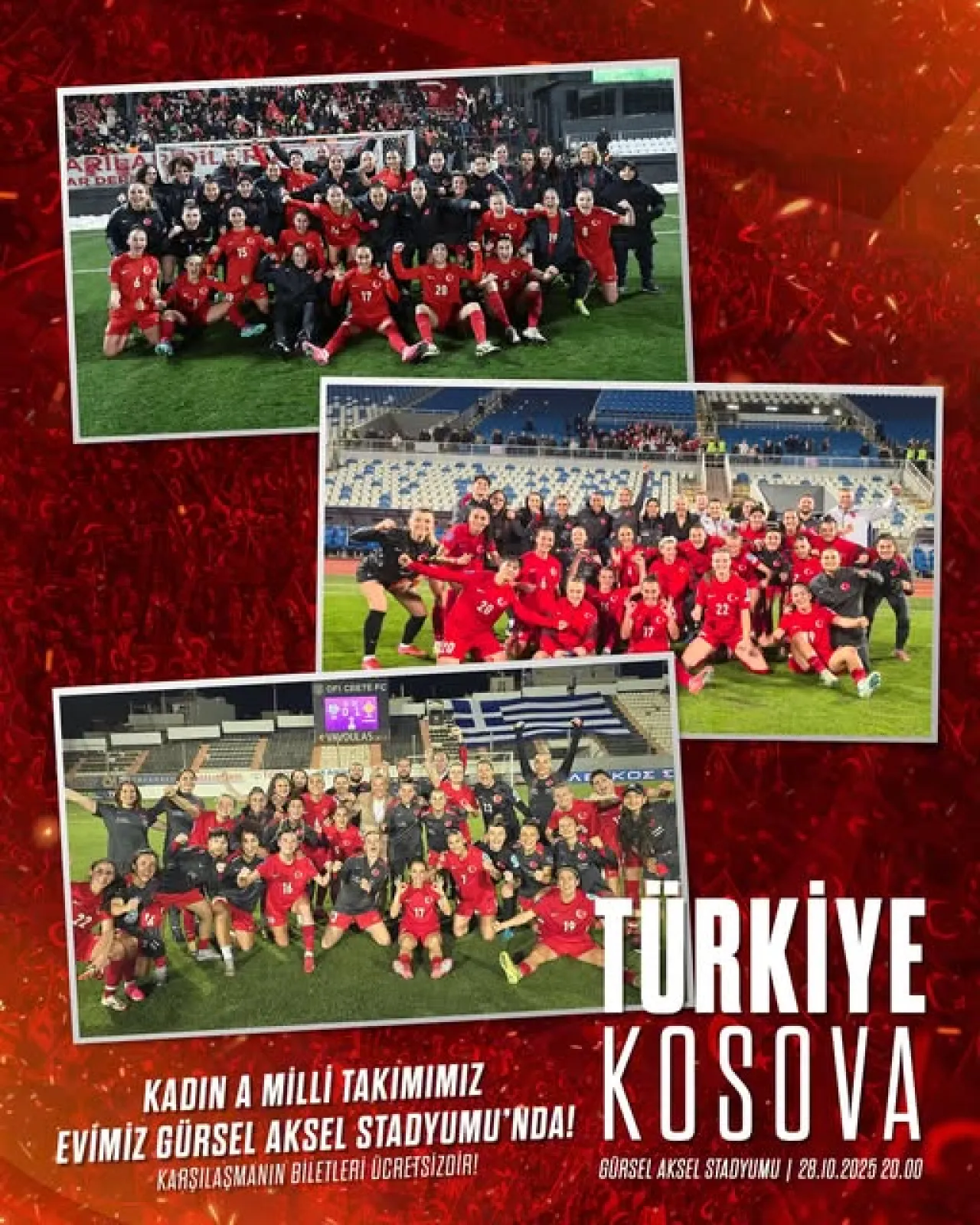 Kadın A Milli Takımımız Kosova'yı İzmir'de Konuk Edecek