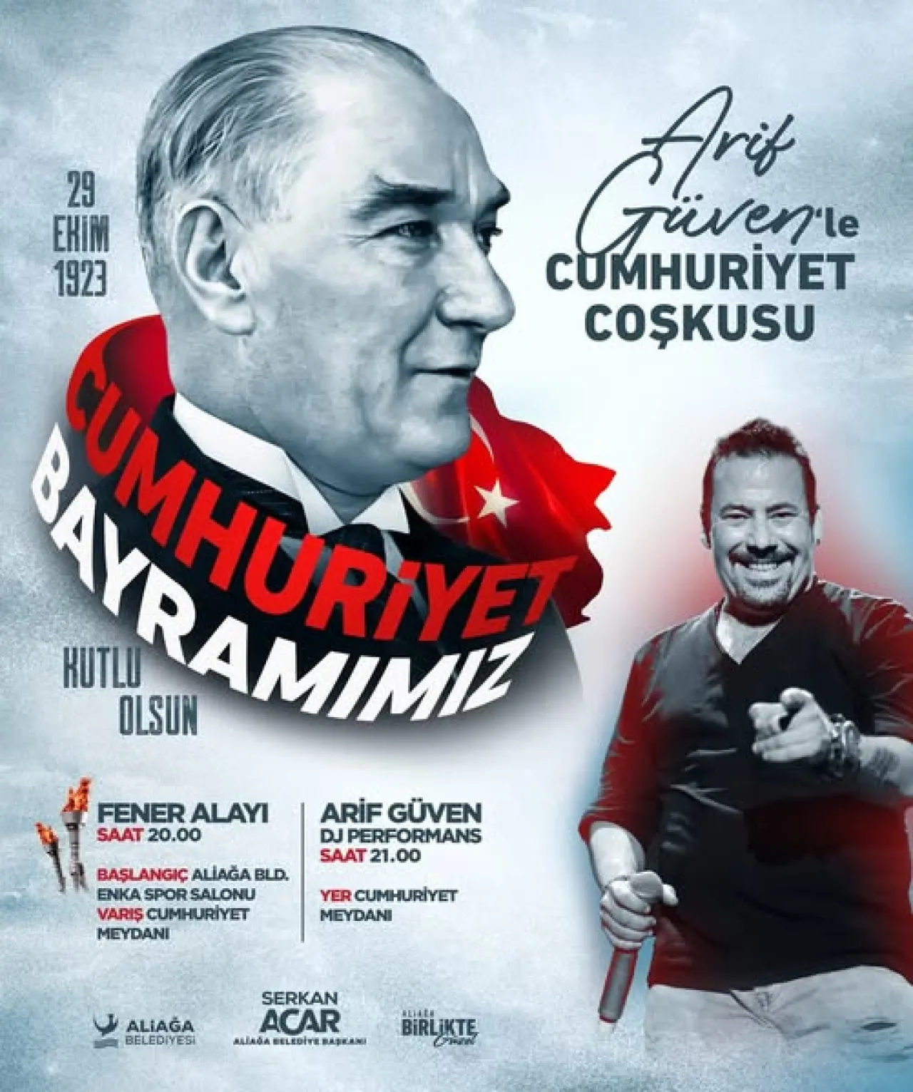 Aliağa'da Cumhuriyet Bayramı Coşkusu: Kortej, DJ Performansı ve Öğrenci Gösterileri